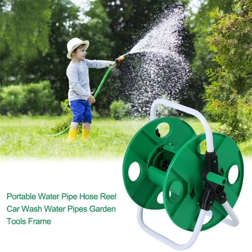 Portable Water Pipe Hose Reel Car Wash Water Pipes Garden Tools Frame