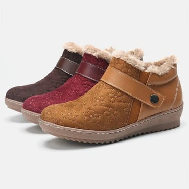 cozy slip on boots