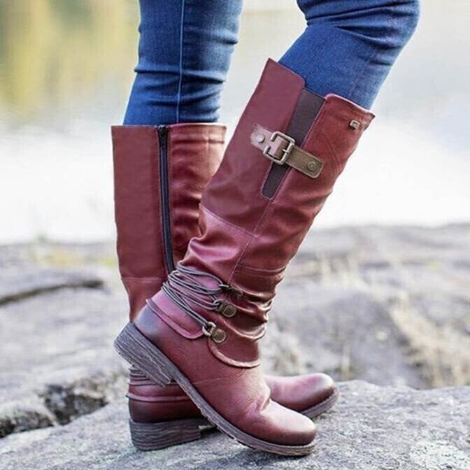 zipper vintage boots