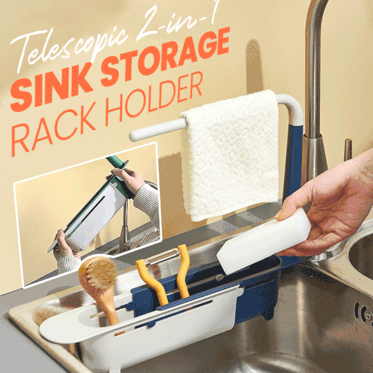 (Buy 2 Free Shipping)Updated Telescopic Sink Storage Rack