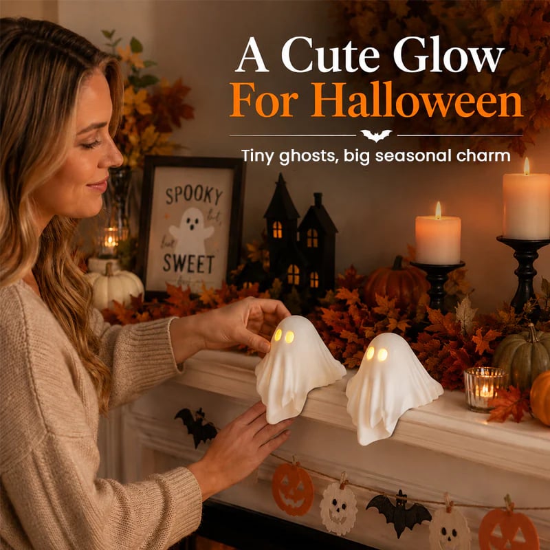 Spooky cute ghost ornament Halloween home decor