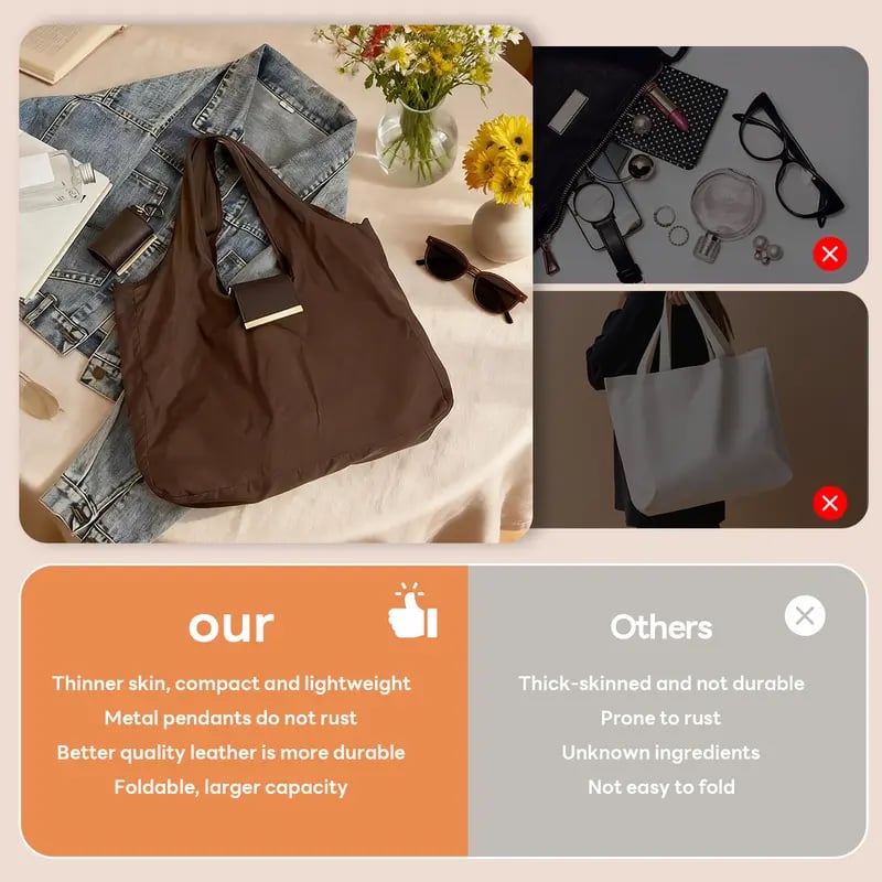 Tote bag color and material detail