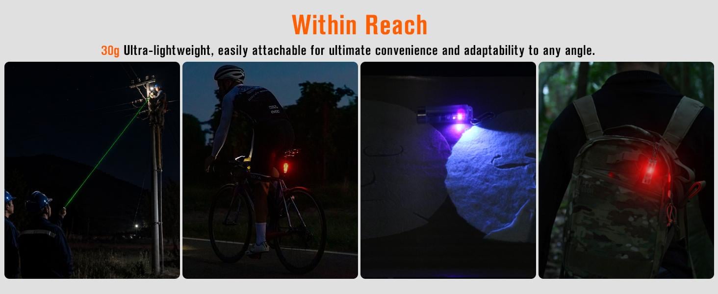 Summervibe Nicron K11 Pro Magnetic Keychain Flashlight, 550 Lumens RGB & UV Laser Light, 12H Runtime, 82M Beam, IPX4 Waterproof Rechargeable EDC Light for Outdoor Camping Emergency Use