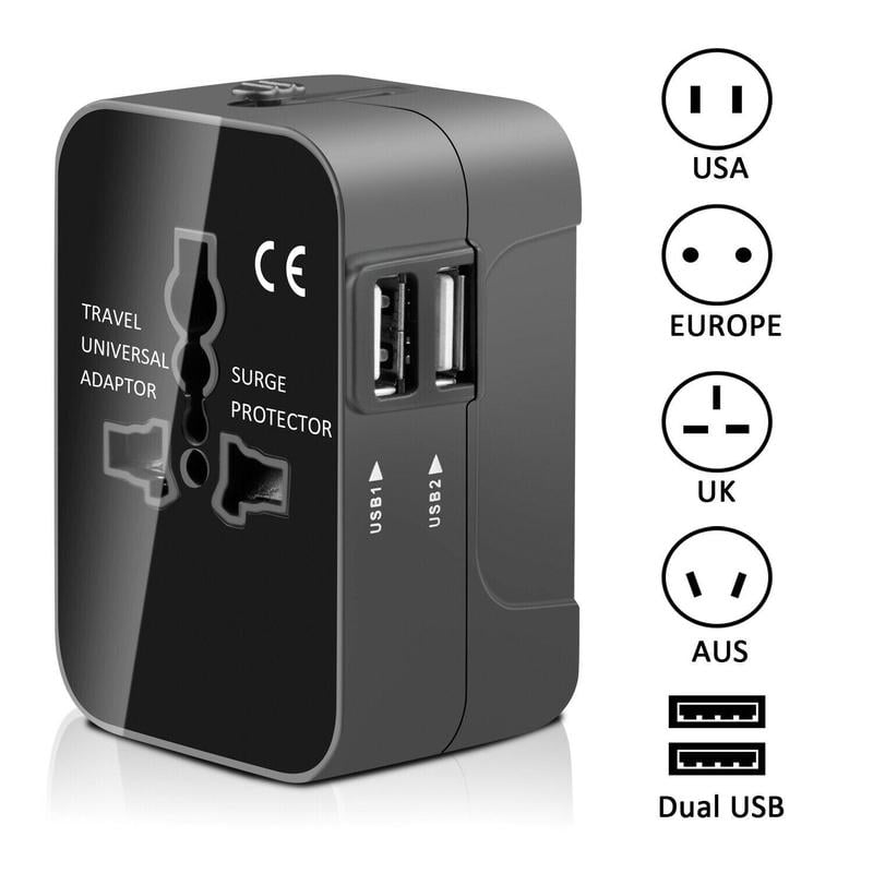 Product Introduction of Universal Travel Plug Adapter, 2 USB Ports World Travel AC Power Adapter, Non-Fusion AC Power Adapter, Tech Gadgets 14