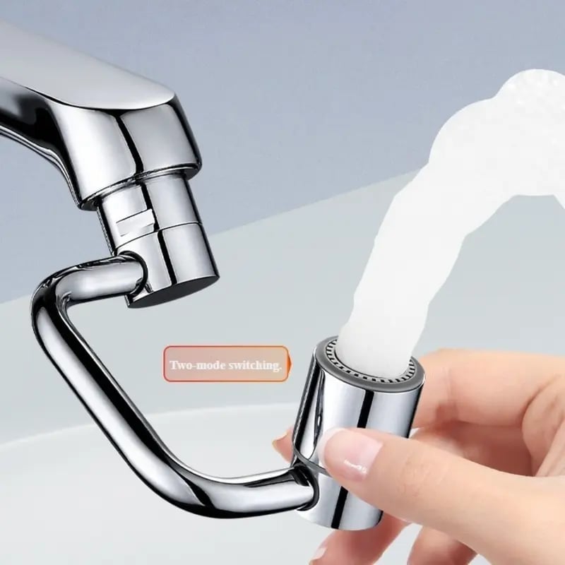 Product Introduction of 1440° Rotatable Faucet Aerator Extension for Toddlers, Dual Sprayer Mode Bathroom & Kitchen Faucet Attachment, Tap Head Replacement for Smart Face Washing 6