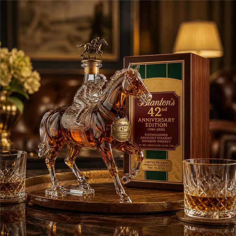 【希少】ブラントン Blanton's パブミラー アンティーク Lunopick-Blanton 42nd Anniversary Limited Edition Bourbon Whiskey