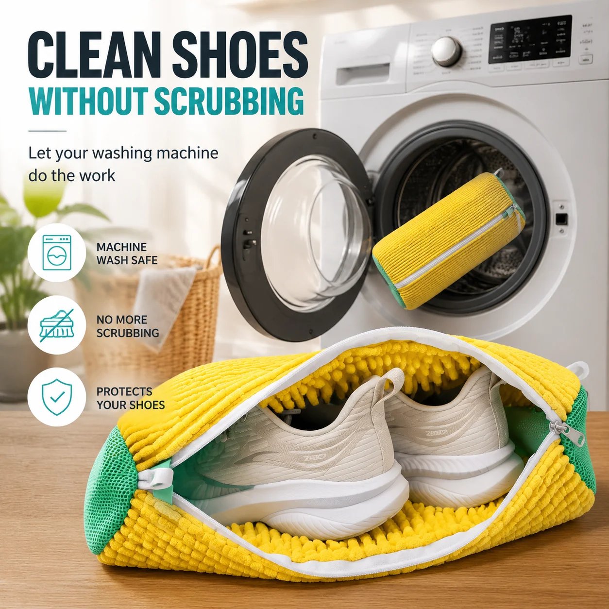 Reusable shoe washing bag for sneakers Reusable shoe washing bag for sneakers