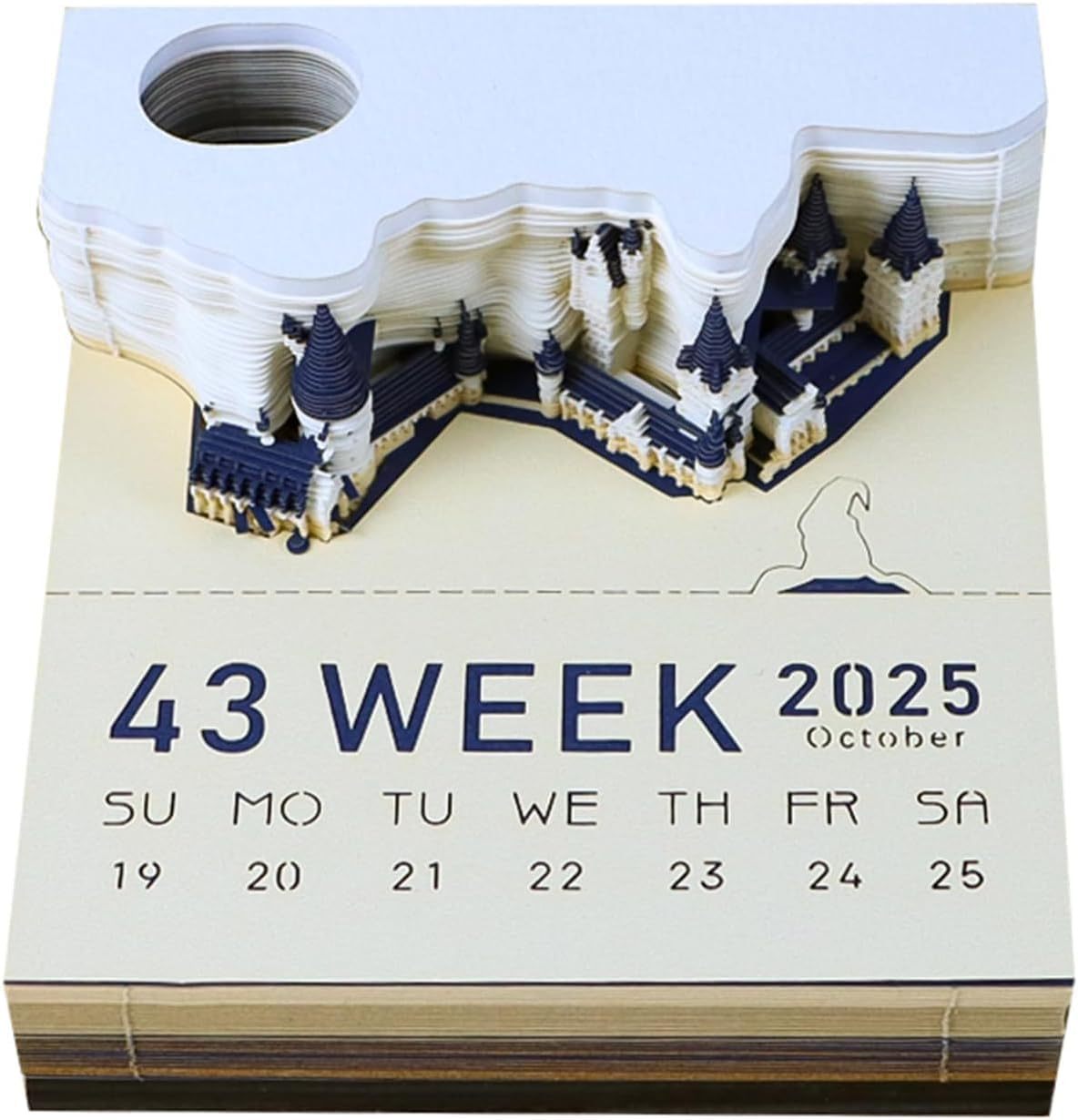 2025 Magic Castle Weekly 3D Calendar with Ligh Creative Desk Calendar