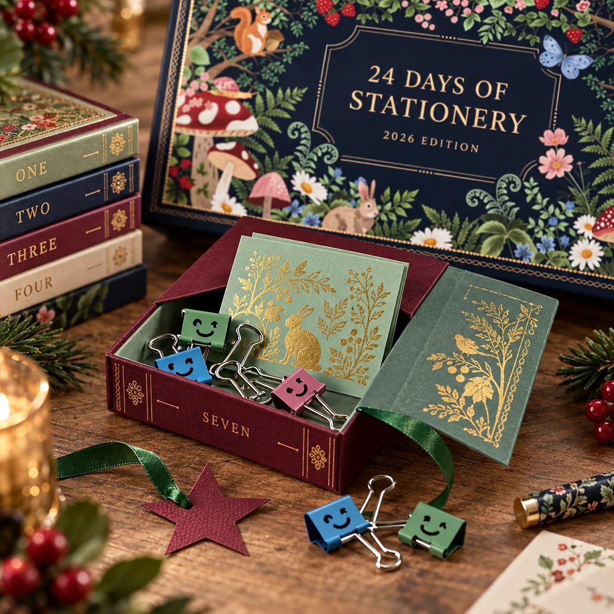 Christmas stationery desk supplies