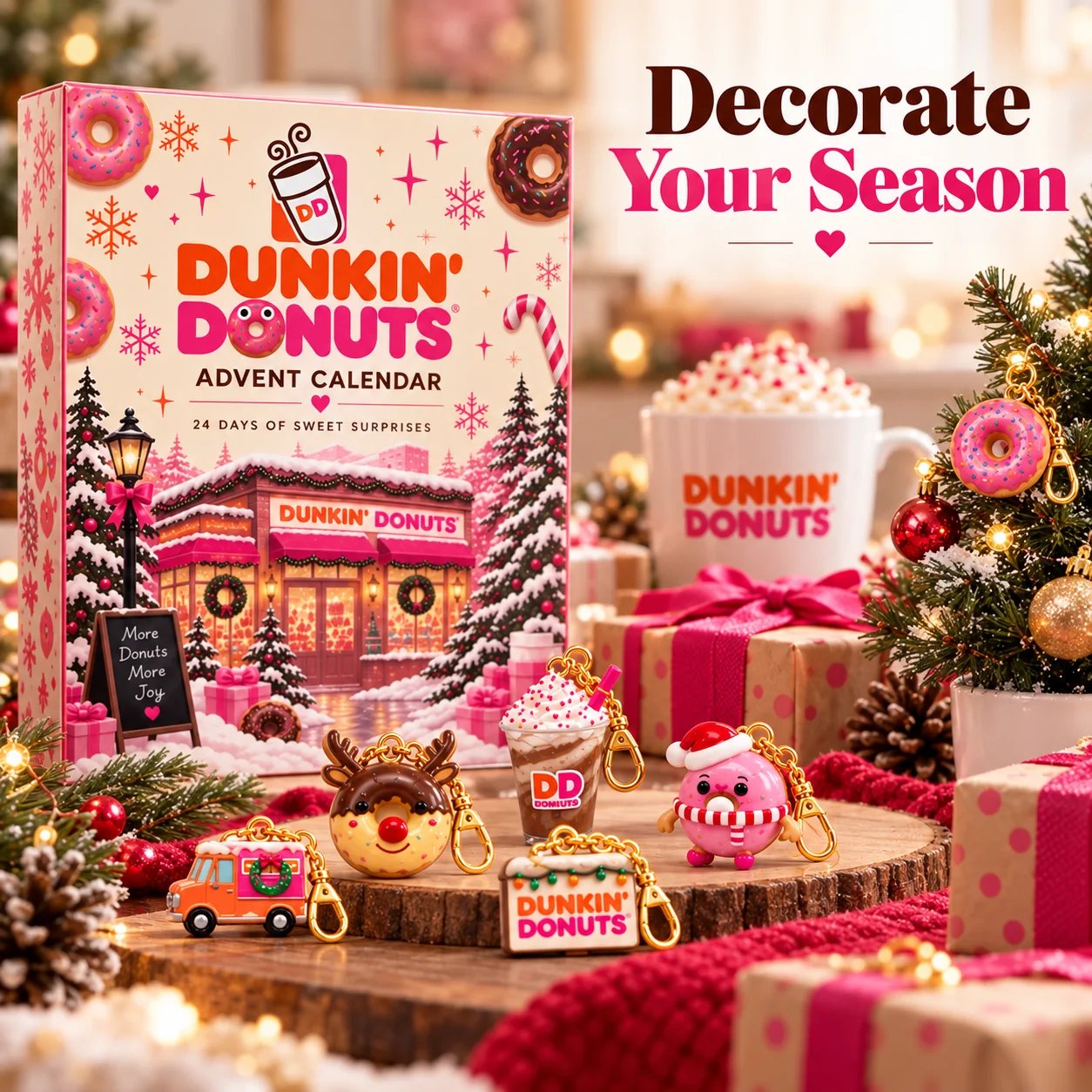 opening a numbered compartment on donut Christmas advent calendar