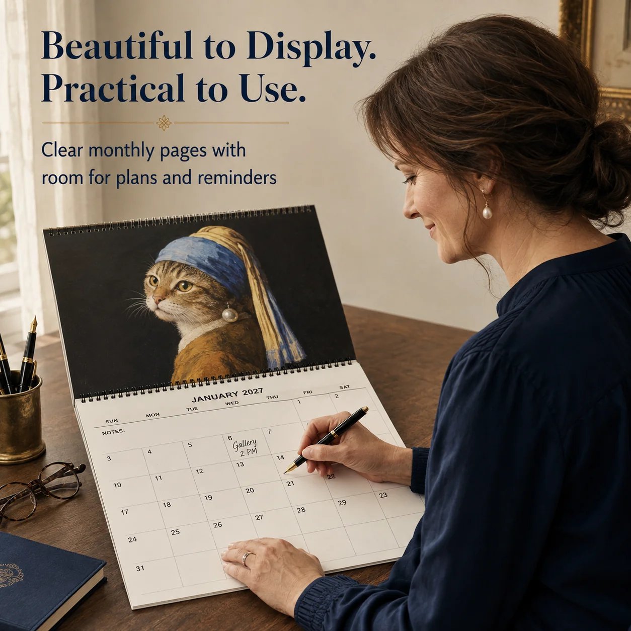 Cat art calendar home decor Cat art calendar home decor