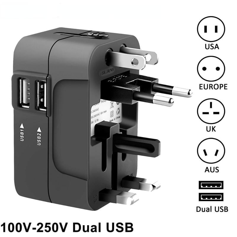 Product Introduction of Universal Travel Plug Adapter, 2 USB Ports World Travel AC Power Adapter, Non-Fusion AC Power Adapter, Tech Gadgets 11