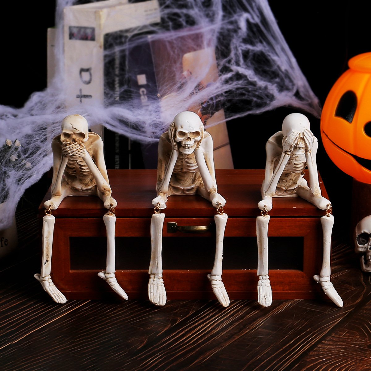 🎃💀 Halloween decoration indoor skeleton statue