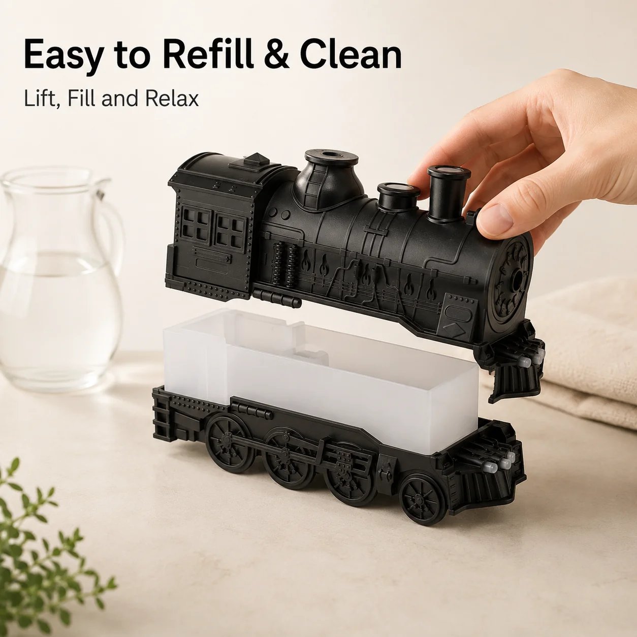 Steam train aroma diffuser main product profile view
