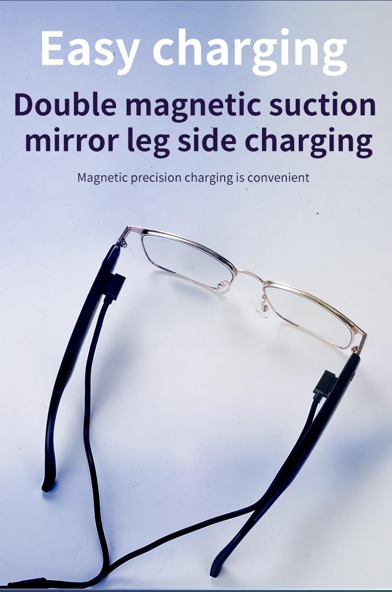 Product Introduction of Bluetooth audio smart glasses with photochromic lenses that darken in sunlight, metal frame, surround sound and microphone 30