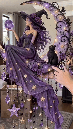 Witch Moon Starfall Wall Light animated preview