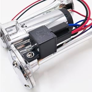 Product Introduction of 12V 150db Train Air Horn for Truck Car, Dual Electric Air Horns Kit with Compressor for 12V Vehicles Trucks Pickup Trains Lorrys SUVs Cars Boats (12V SilverBlack) 12