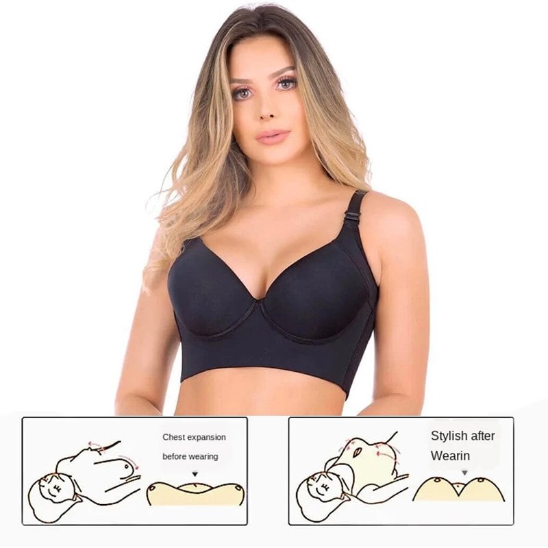 🔥Fashion Deep Cup Bra🔥Bra with shapewear incorporated (Size runs