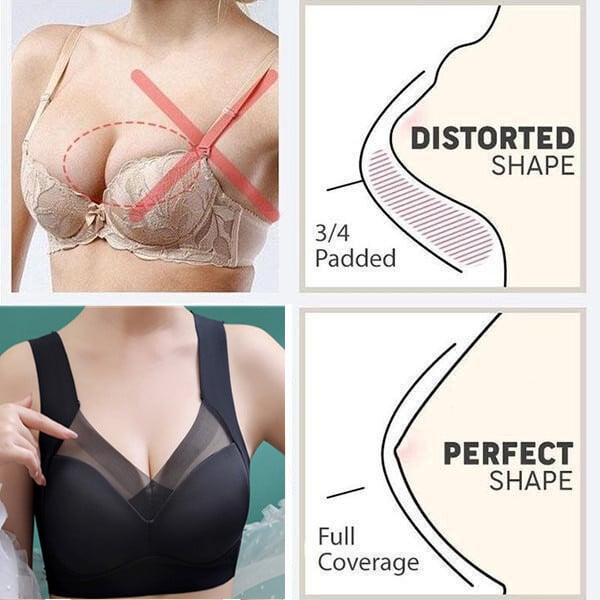 HealthLift Lymphvity】Front Zipper Perkier Breast Shape Bra