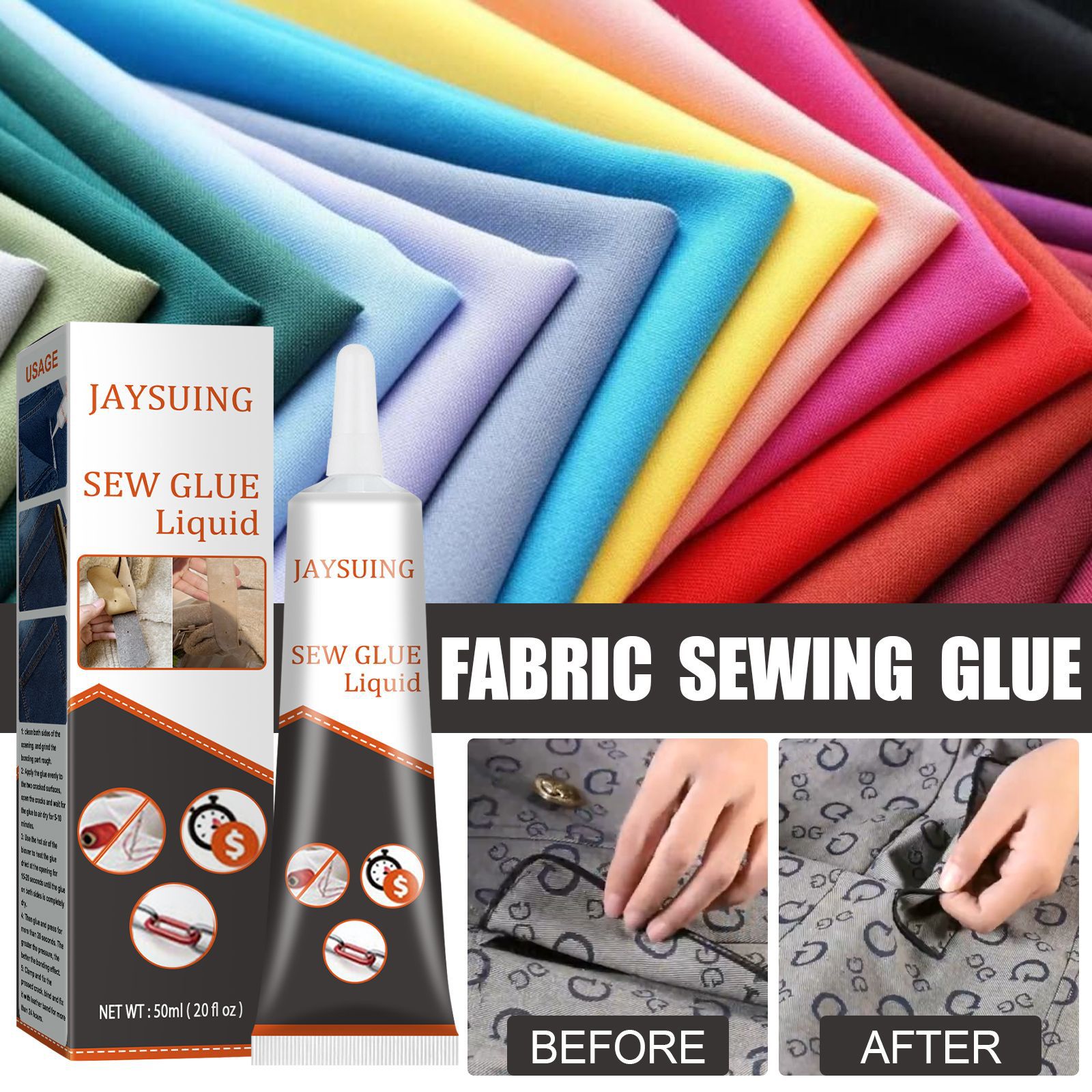 CLOTH REPAIR SEW GLUE 🎁 Buy 3 Free 2 & Free Shipping