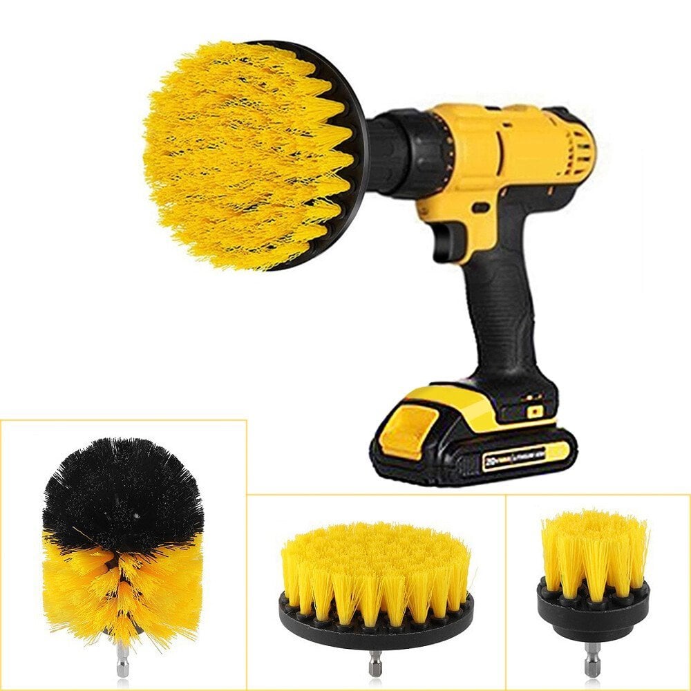 3Pcs/Set Electric Scrubber Brush Kit Plastic Round Cleaning Brush🔥HOT