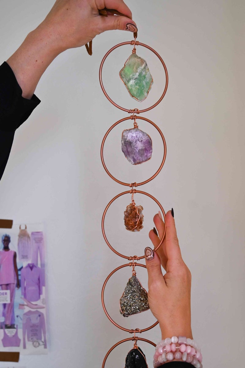 7 Pcs healing crystals Hanging Crystals for Decoration