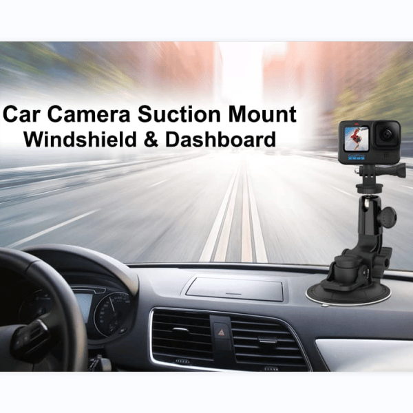Suction Camera Mount, Car Windshield Dashboard Camera Holder certificatey
