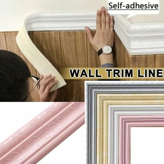 SelfAdhesive Environmental Protection 3D Wall Edging Strip (7.55 FEET
