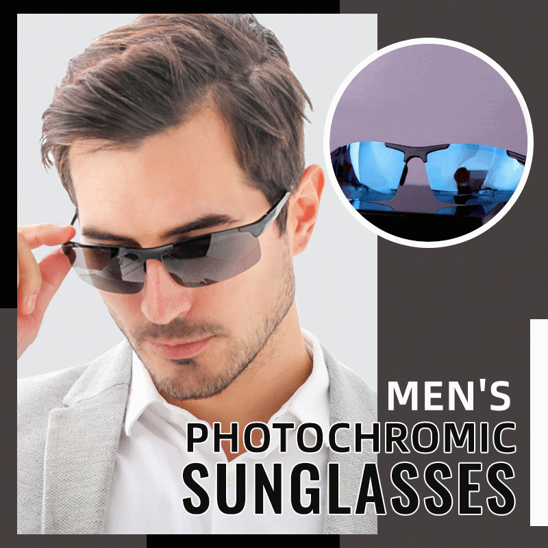 2022 Men's Photochromic Sunglasses with Antiglare Polarized Lens