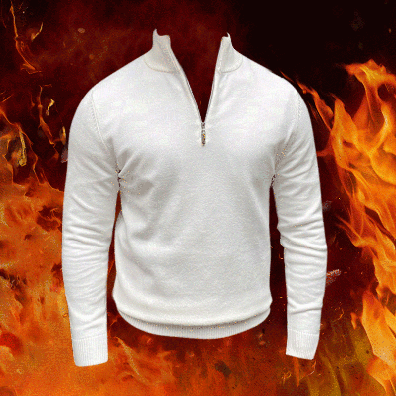 Men's Cashmere Zipper Basic Sweater Buy 2 free shipping