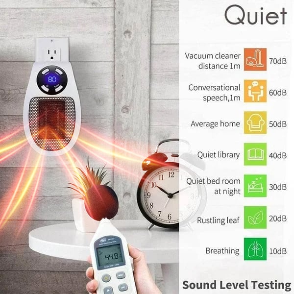 ⏰Last Day 50 OFFBest Compact Heater Wall Outlet Electric Heater(Buy 2