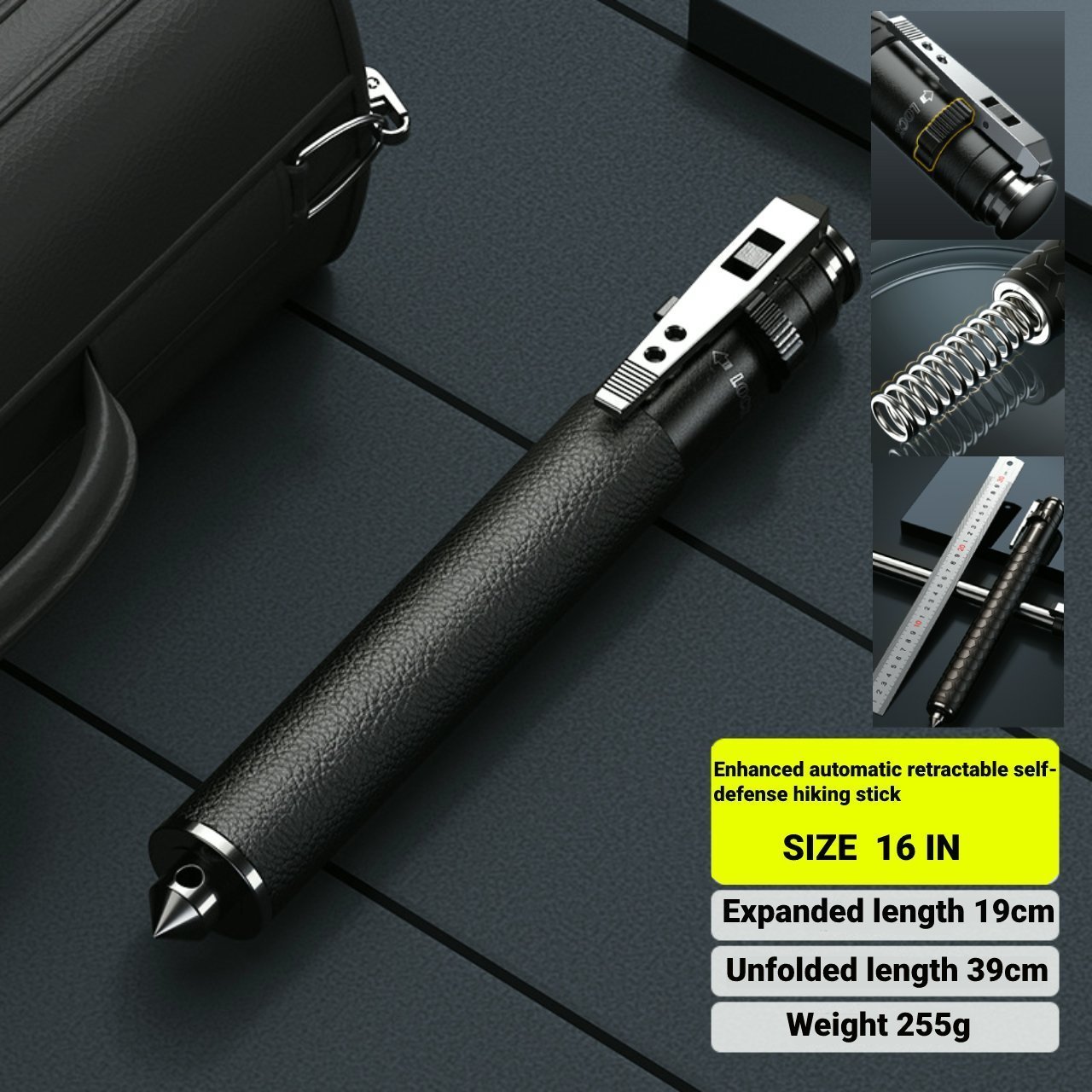 🔥 HOT SALE🔥-Enhanced Automatic Retractable Self-Defense Hiking Stick