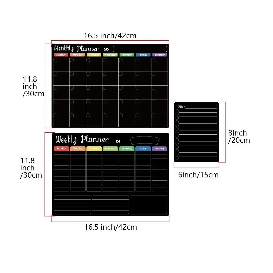 magnetic dry erase planner set contents