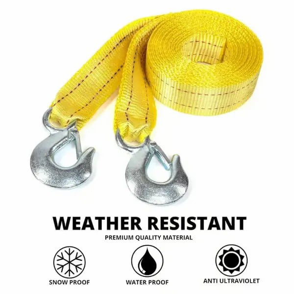 Forged tow strap hooks with retaining safety clips