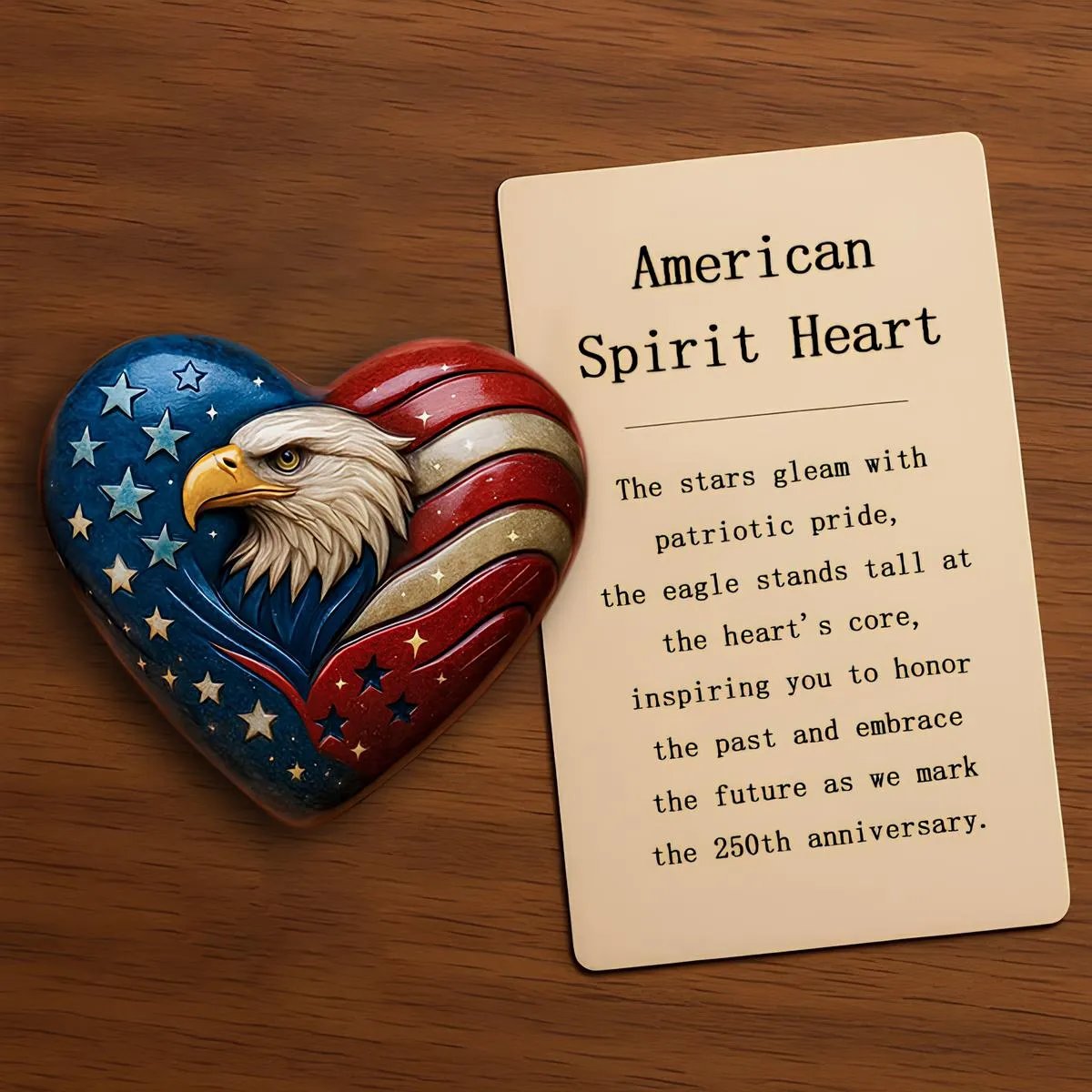 🔥Last Day 50% OFF -🦅Patriotic Eagle Heart Keepsake❤️