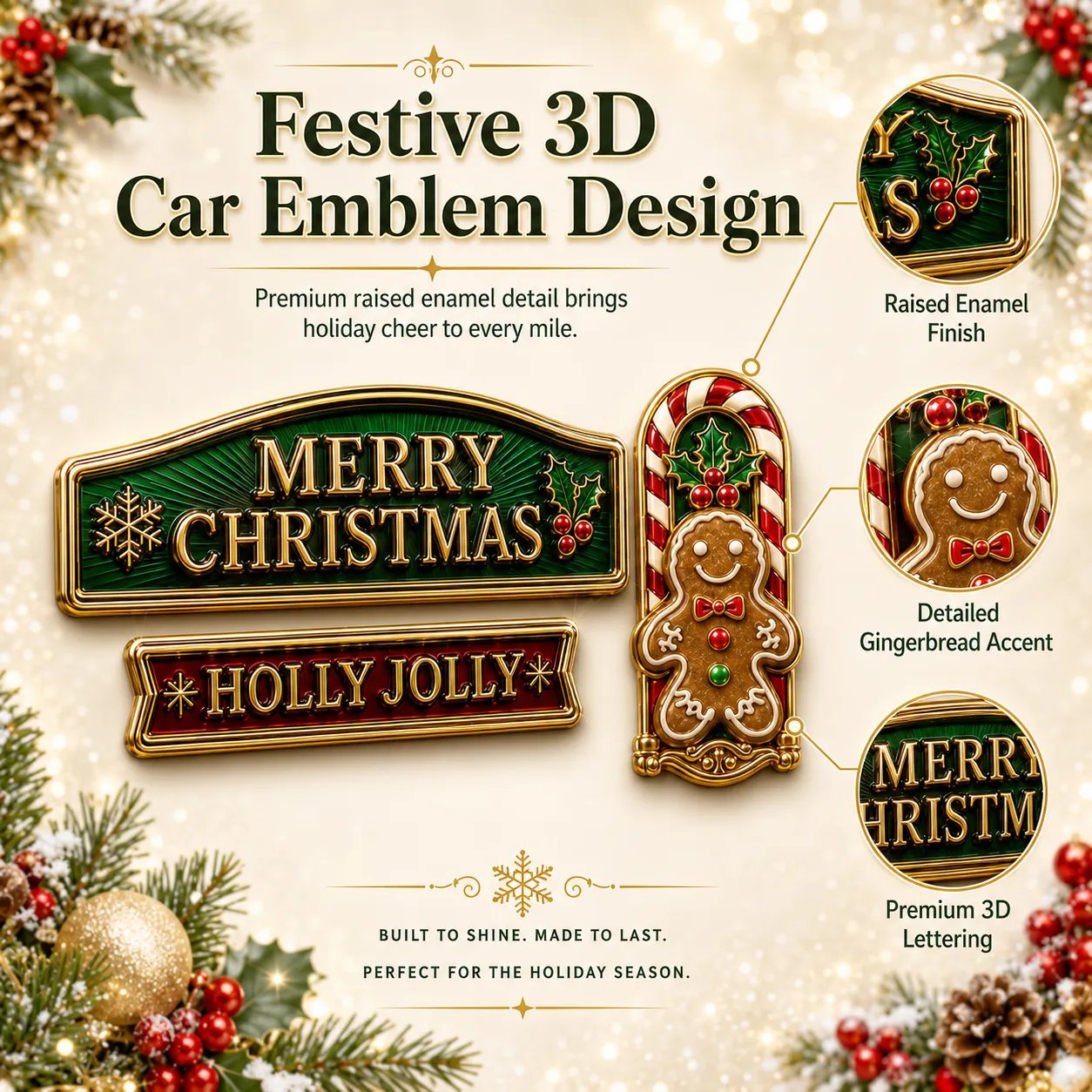 Christmas emblem available styles