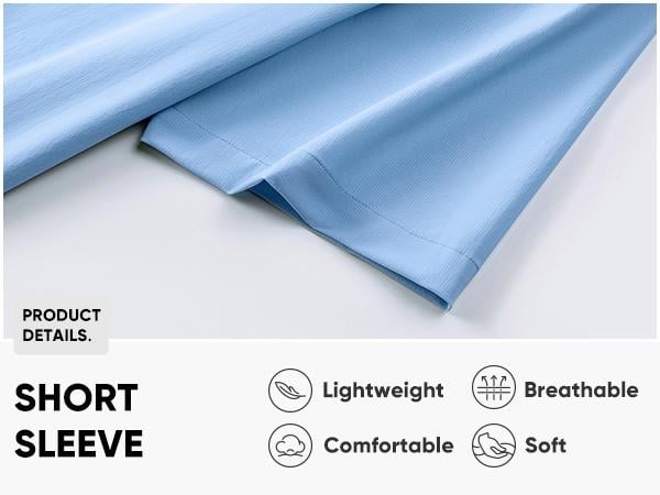 JMIERR Mens Muscle Fit Dress Shirts Casual Button Down Shirt Short Sleeve Wrinkle-Free Shirts
