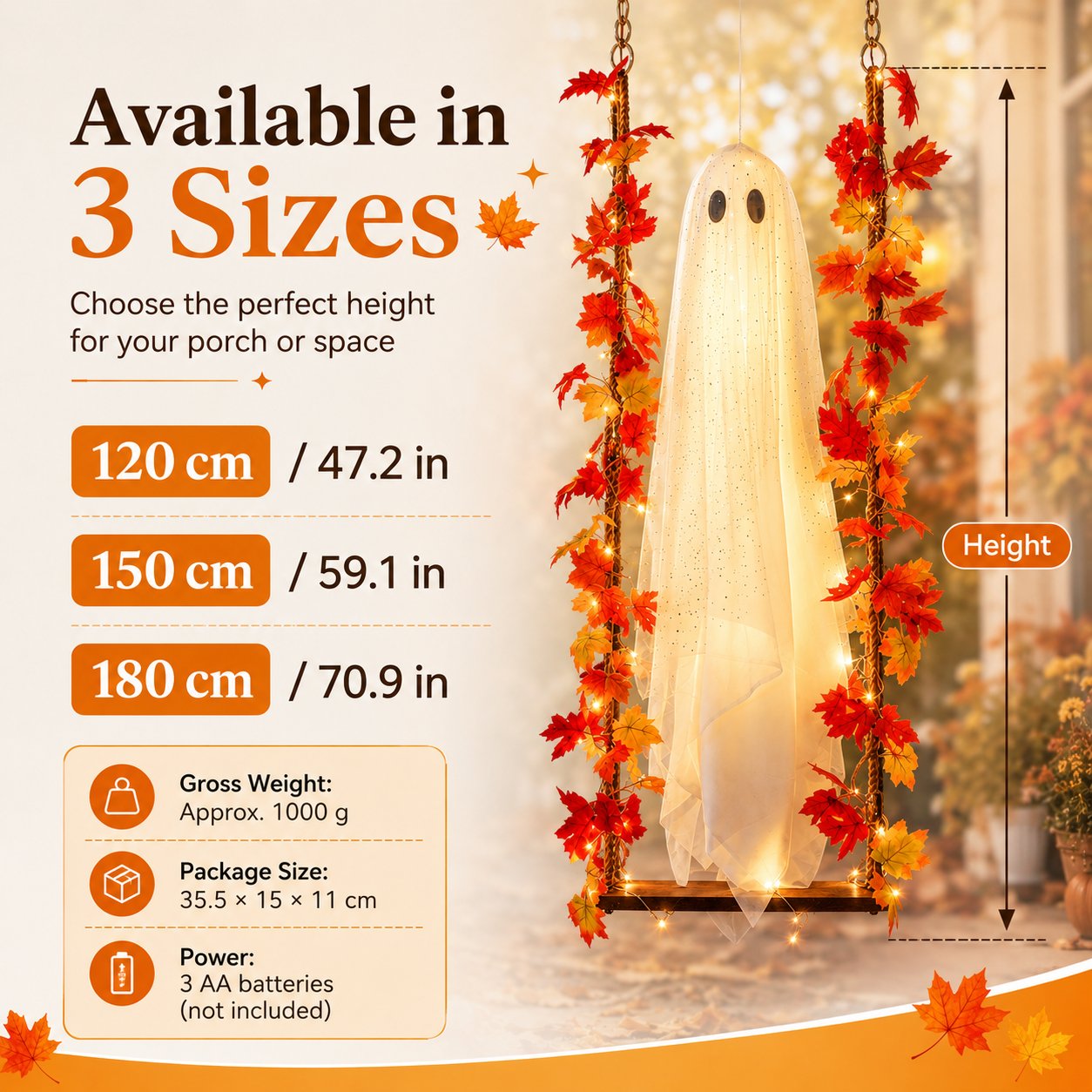 Ghost swing size and component details Ghost swing size and component details