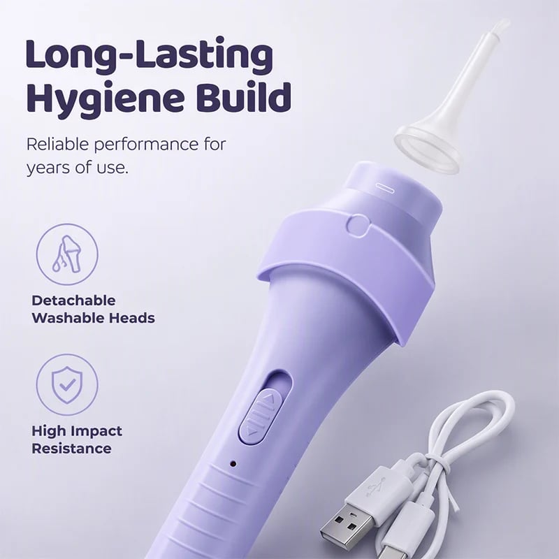 Detachable washable silicone ear cleaner tips