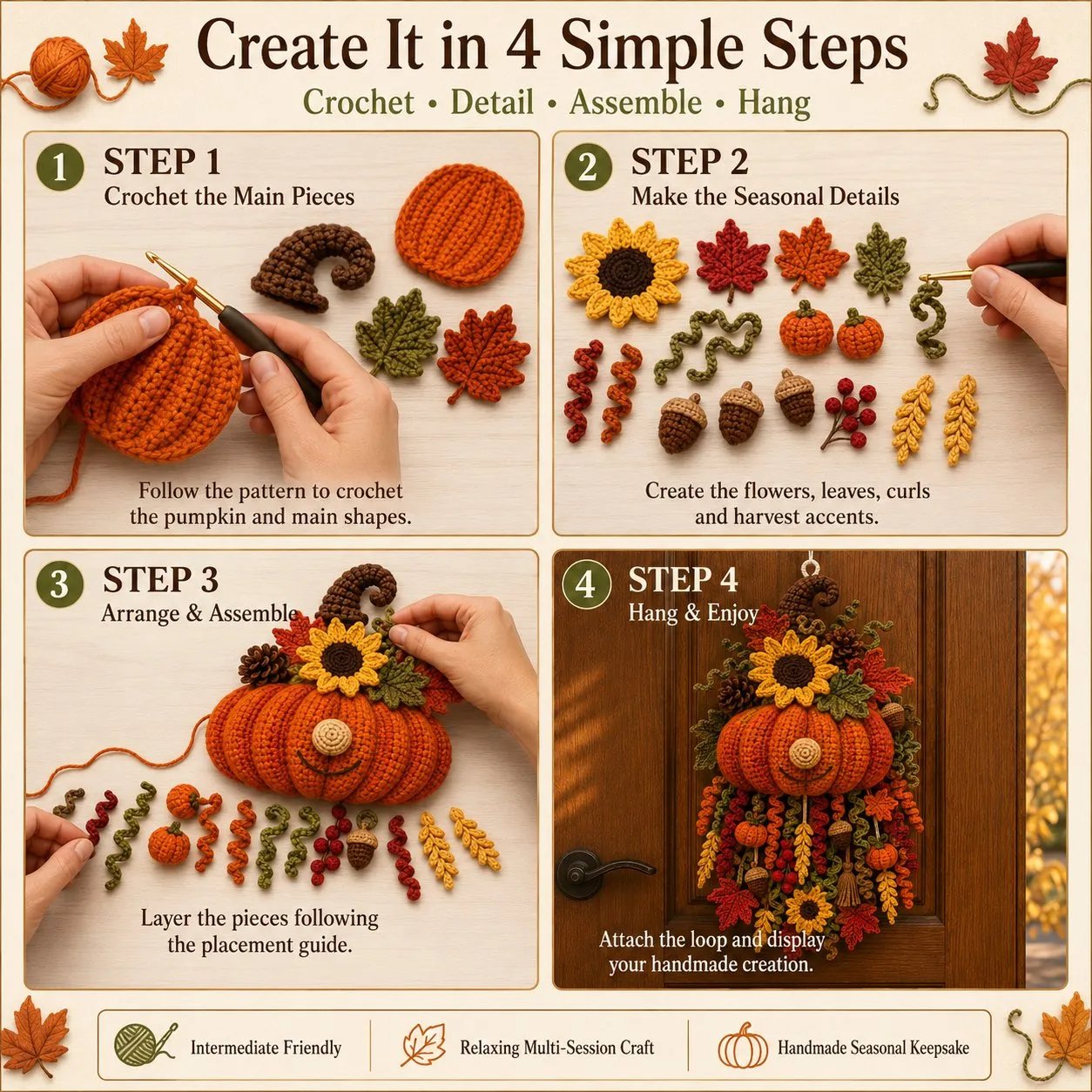 DIY Crochet Door Hanger Making Process