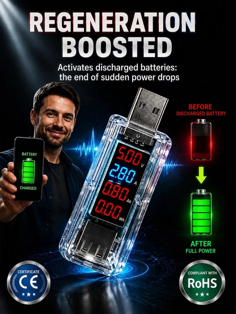 USB battery activation and maintenance concept