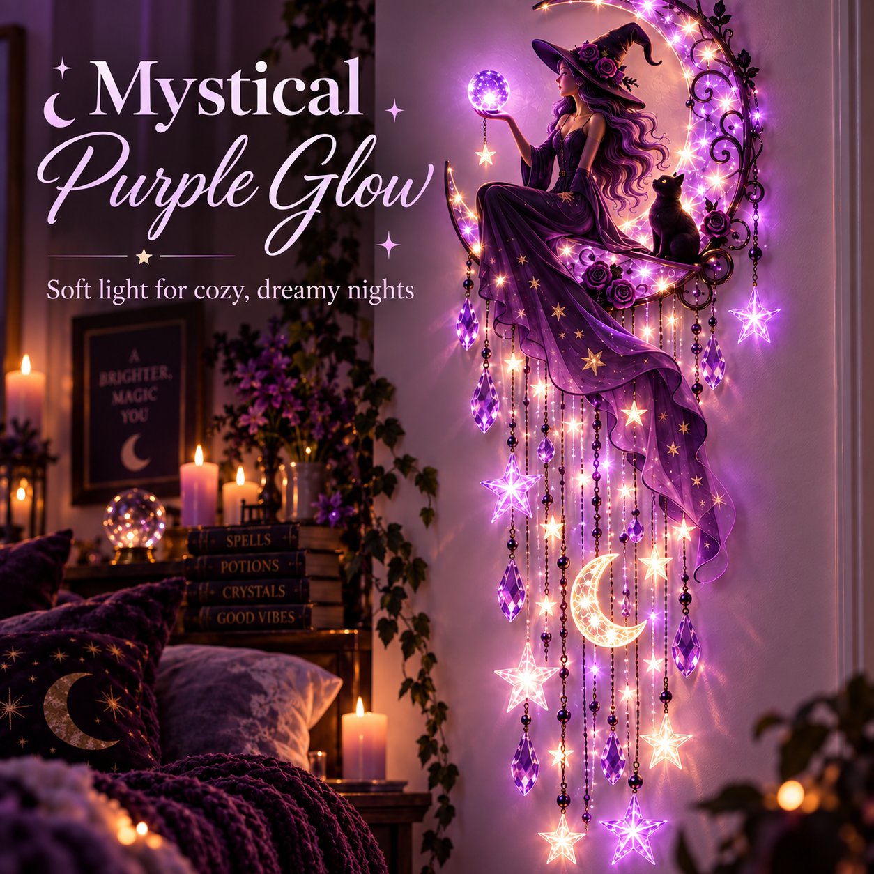 Purple starfall glow details