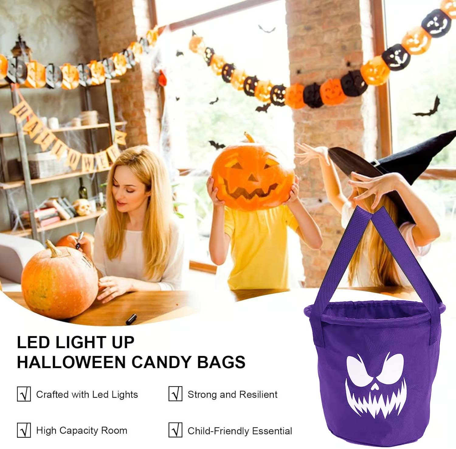Reusable Halloween candy basket gift idea