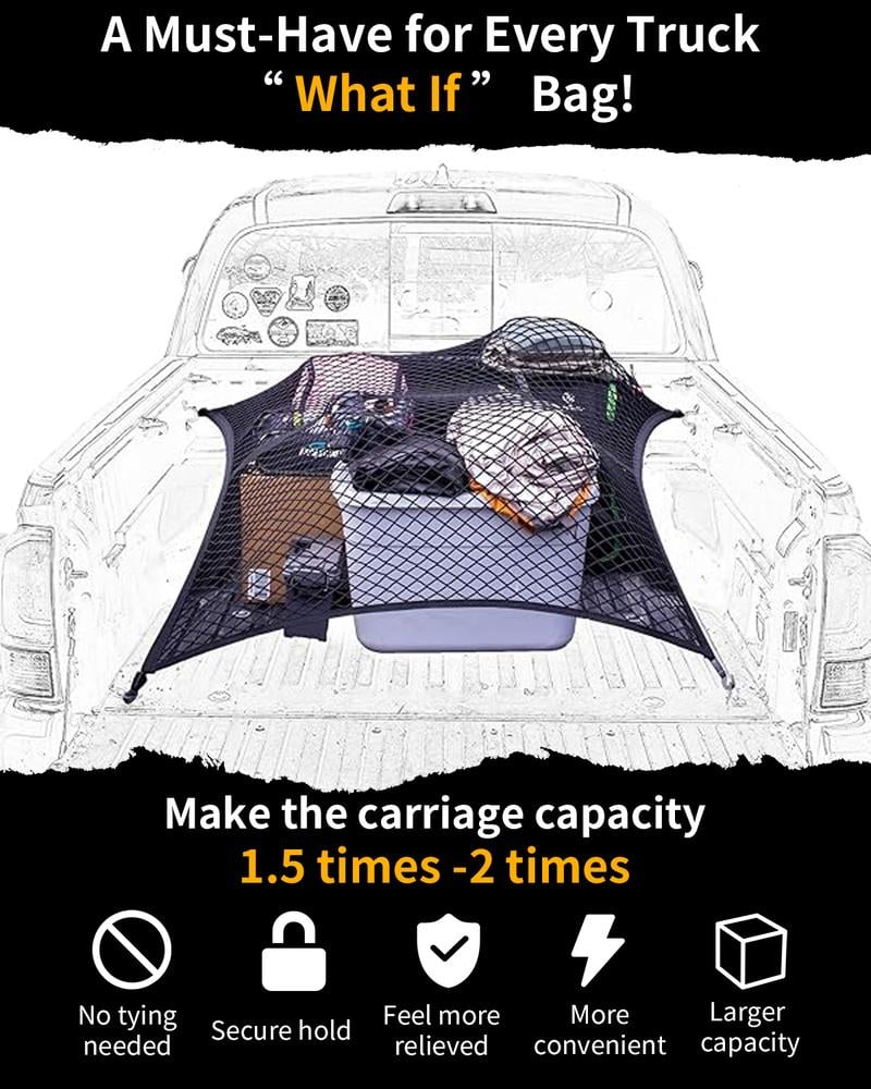 Product Introduction of Highly Elastic Cargo Net, Simple Truck Bed Cargo Mesh Organizer, Ideal for ATV, SUV, UTV, Truck and Boat Use - OYAGU 5 Product Introduction of Highly Elastic Cargo Net, Simple Truck Bed Cargo Mesh Organizer, Ideal for ATV, SUV, UTV, Truck and Boat Use - OYAGU 5