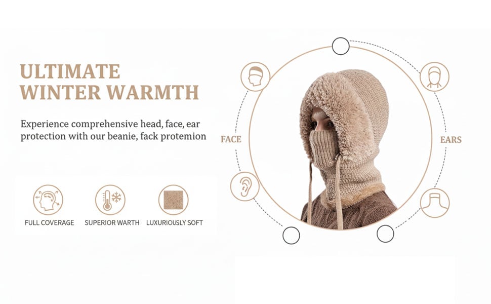 3 in 1 beanie hat