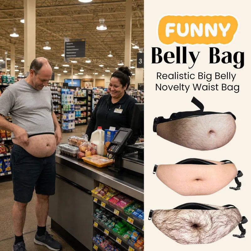 Funny realistic belly novelty bag