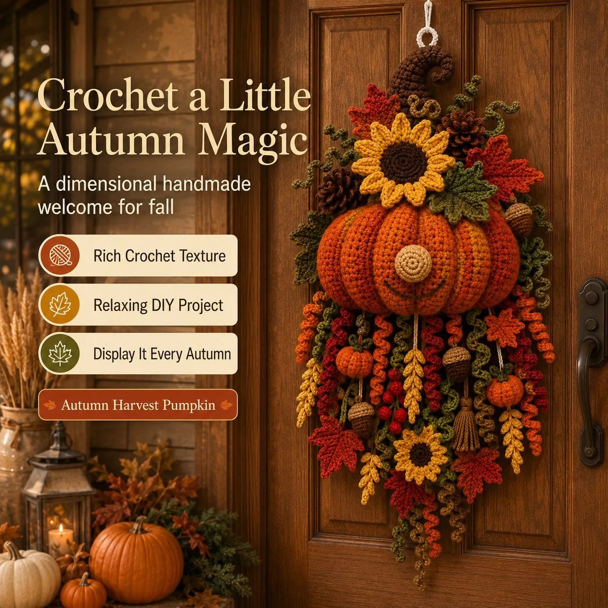 Six Seasonal Crochet Door Hanger Designs