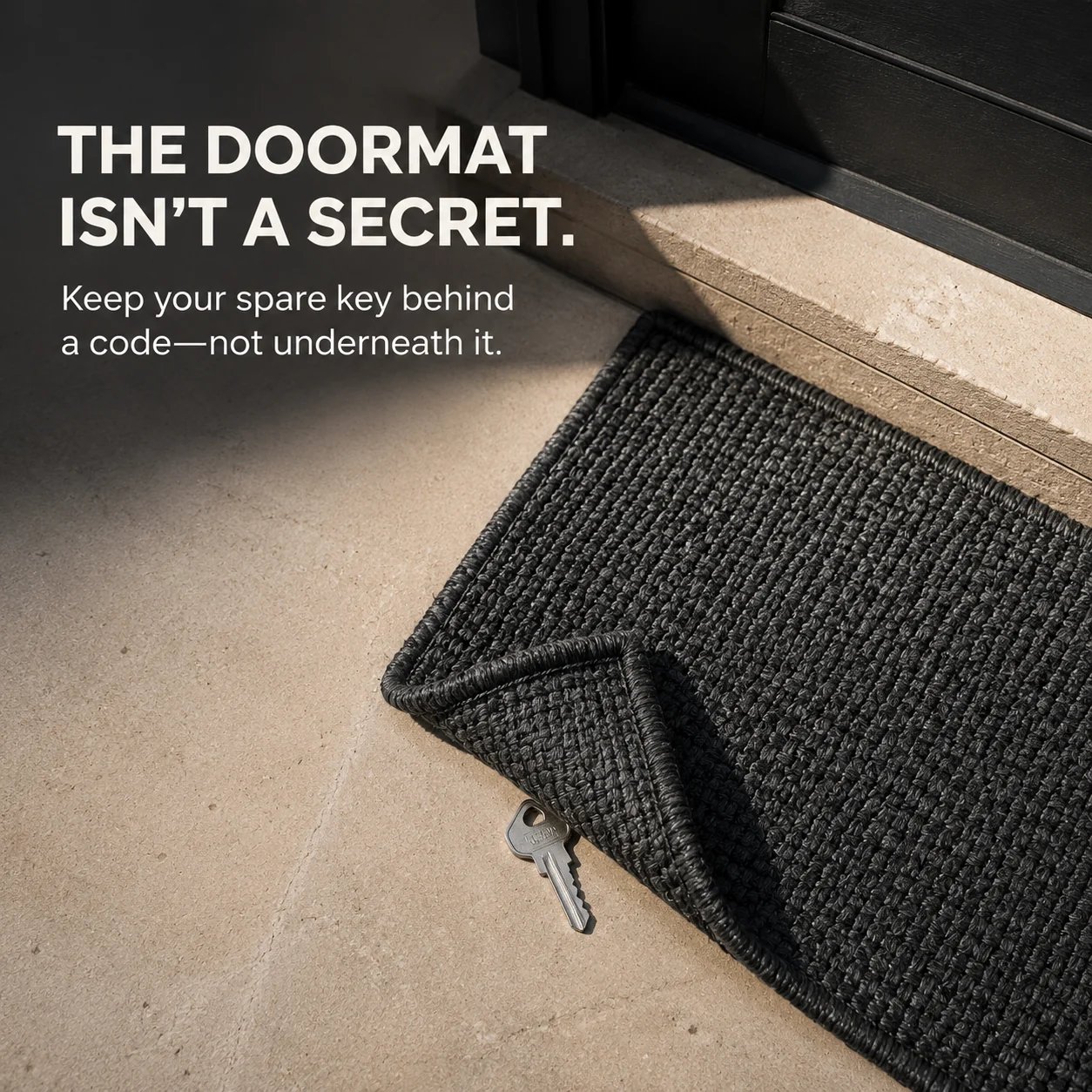 Doormat is not a secret spare key comparison