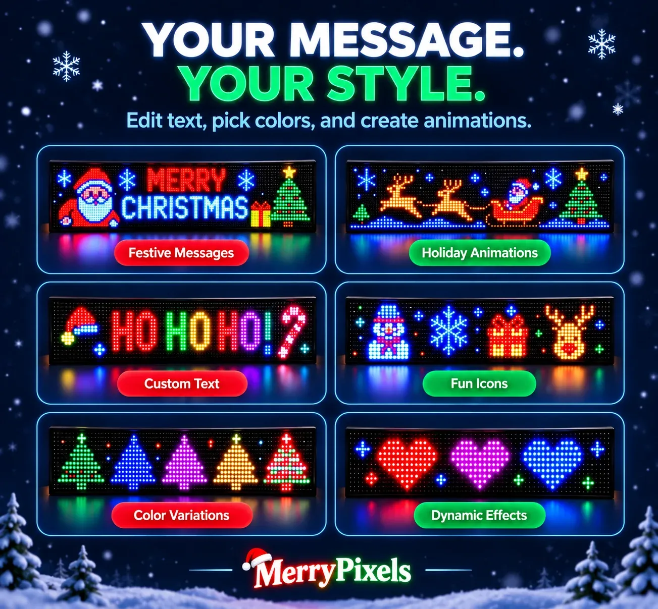 Christmas LED car window decoration installation
