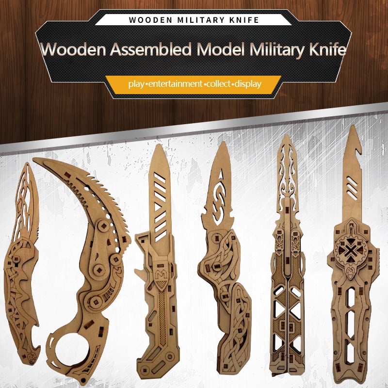 DIY Wooden Puzzle Folding Knife